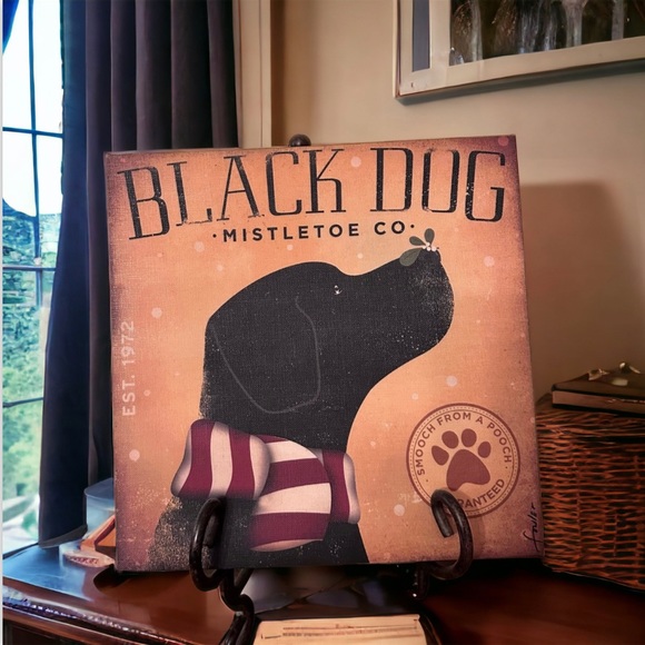 Adorable Canvas Art featuring a Black Lab - Picture 10 of 11